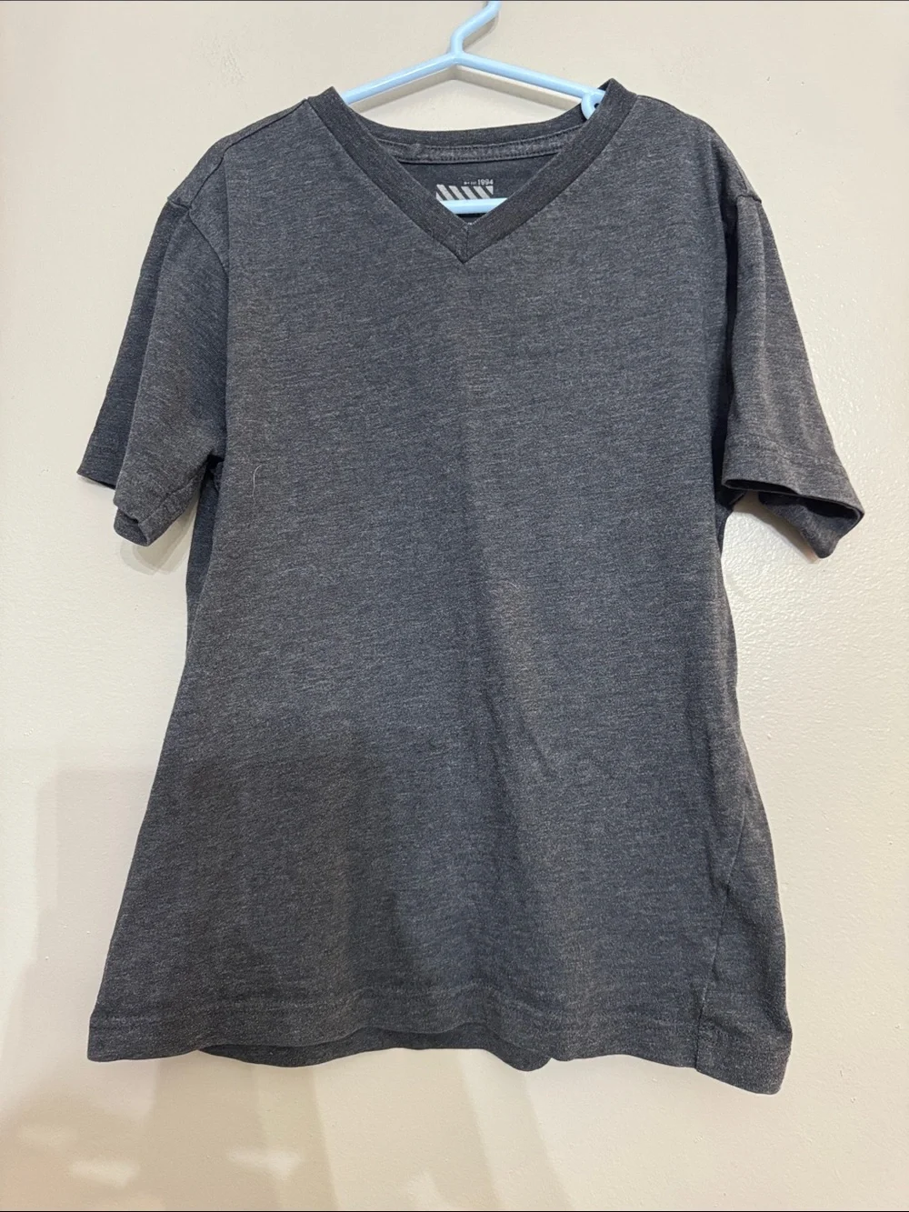 Old Navy Boys' Charcoal Gray V-Neck Short Sleeve Tee